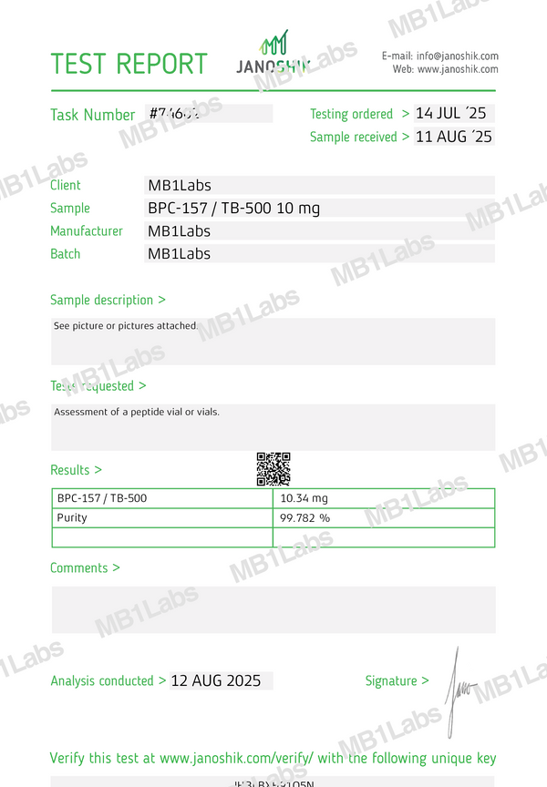 BPC-157/ TB-500 VIAL (10MG)