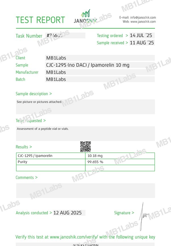 CJC no DAC / Ipamorelin VIAL (10MG)