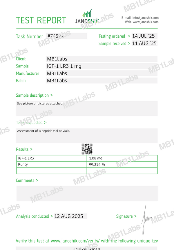 IGF-1 LR3 VIAL (1mg)