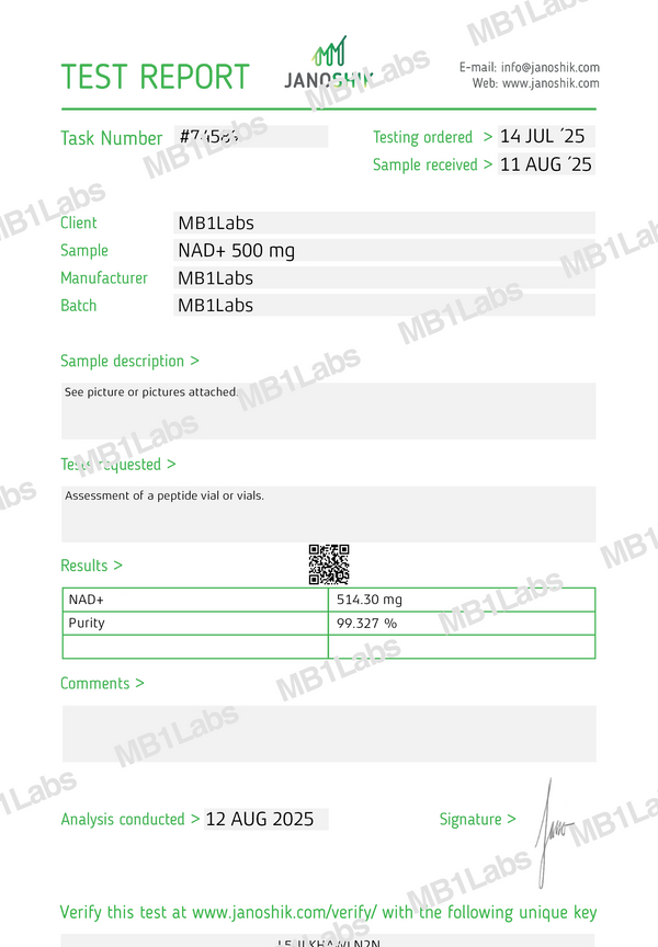 NAD+ VIAL (500MG)